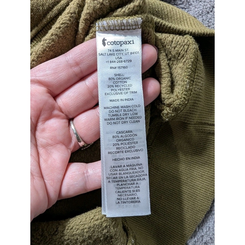 Cotopaxi Long Sleeve Crew Neck Sweatshirt Men's Size Small Olive Green - Picture 4 of 9